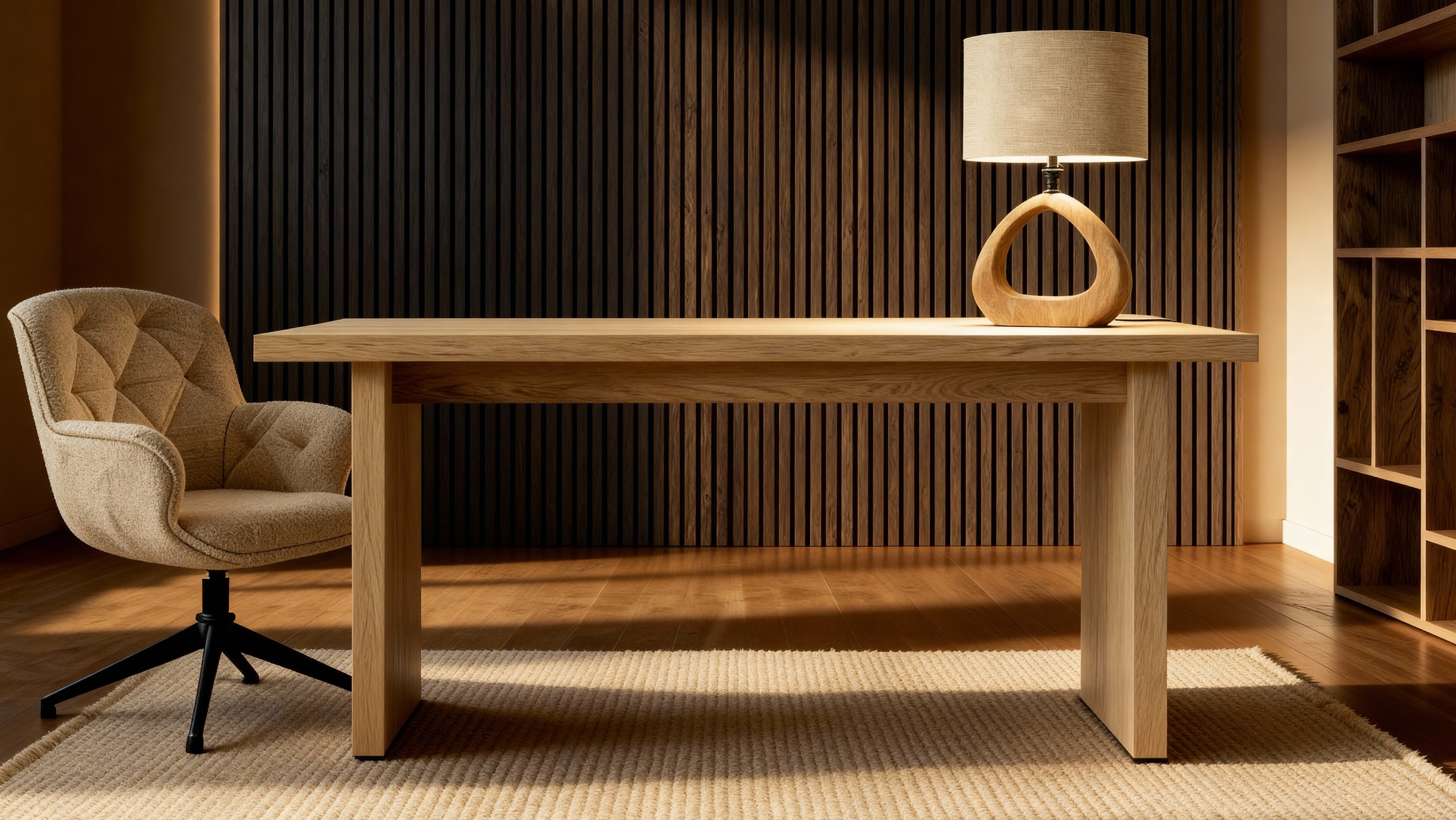 Premium kontorslösning från Studioroom med ljusa paneler, SPC golv och stilren inredning.